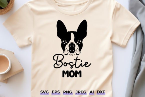 Bostie Mom Boston Terrier Dog SVG DXF: A Versatile Graphic for Crafts and Branding