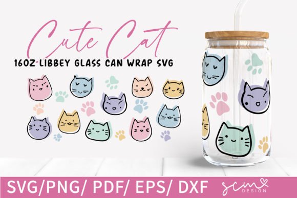 Cat Mom 16oz Libbey Glass SVG: A Versatile Graphic Design Asset for Crafts