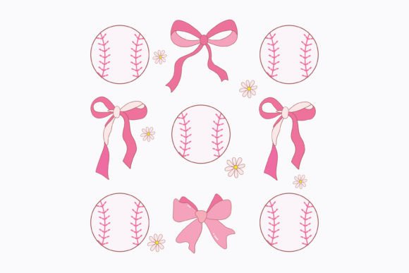 Coquette Baseball Girly SVG & PNG for Crafts and Graphics