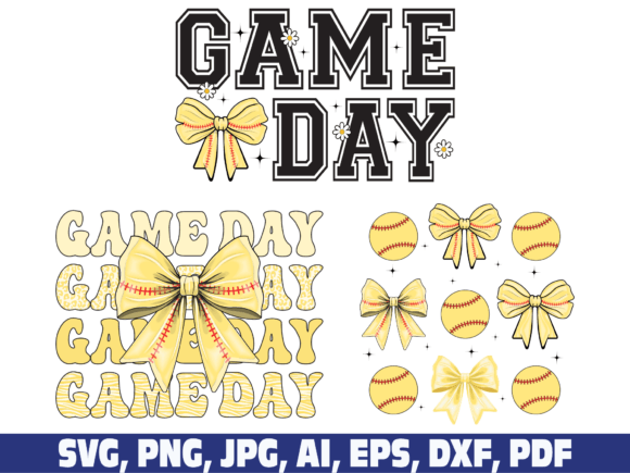 Game Day Softball SVG PNG for Bloggers and Crafters