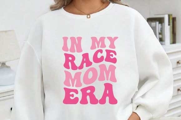 Groovy in My Race Mom Era Retro Svg Graphics and Crafts