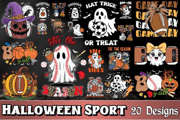 Halloween Sport SVG Bundle: A Festive Graphic Design Asset for Crafts and Merch