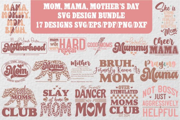 Mama Mother’s Day SVG Bundle Design: A Creative Graphic Asset for Bloggers and Publishers