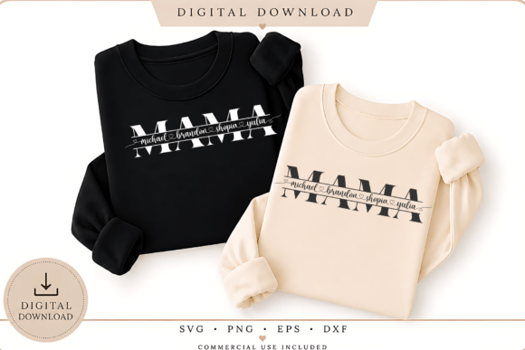 Mama SVG Split Name Frame Design Review for Real Embroidery Projects