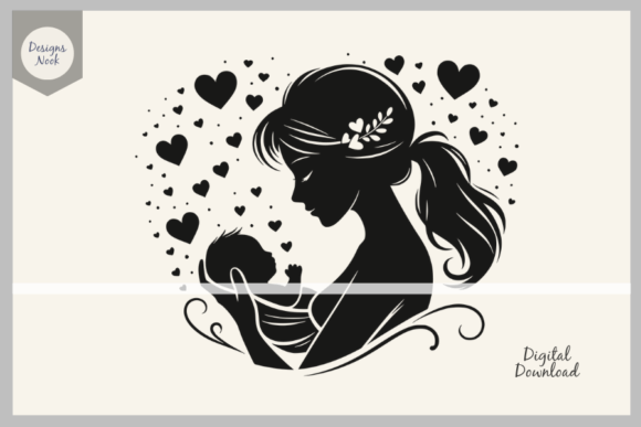 Mom and Baby SVG, Mother and Child SVG Graphics