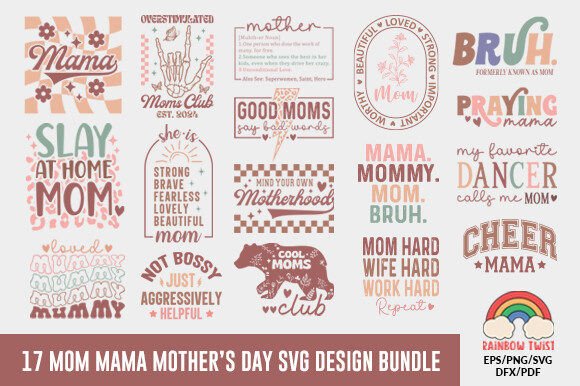 Mom Mama Mother’s Day SVG Design Bundle: A Creative Asset for Bloggers and Content Publishers
