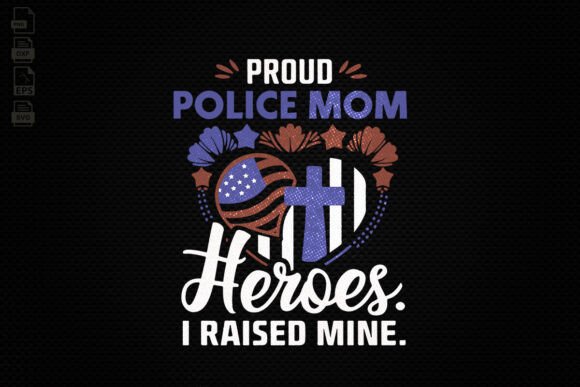Proud Police Mom, Blue Line Flag SVG: A Versatile Graphic for Crafts and Branding